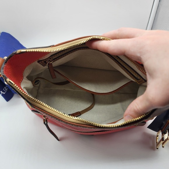 NWT Dooney & Bourke Ruby Crossbody R0367 Bubble Gum Pink Leather Bag No Strap - Picture 7 of 12